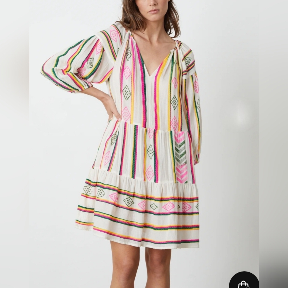 Anthropologie Velvet By Graham & Spencer Multicolor Boho Dress